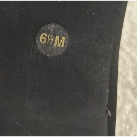 Diba Womens 6 1/2 Black Slip On 1" Heels and Ankle Boots with Buckle for looks - Picture 9 of 12